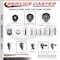 Service Caster 4 Inch Semi Steel Wheel Swivel 58 Inch Threaded Stem Caster with Brake SCC SCC-TS20S415-SSR-PLB-58212 - alternate 3